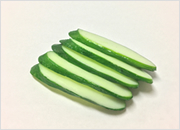 Diagonally Sliced Cucumber
